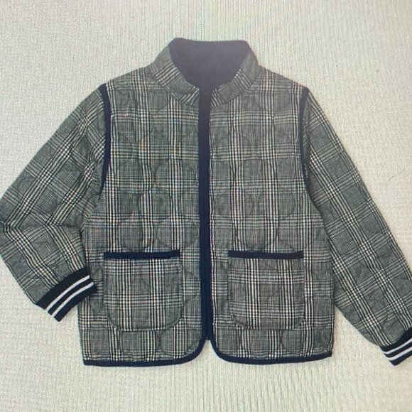 FREE ASSEMBLY SZ 7/8 GIRLS waterproof quilted plaid jacket - Picture 4 of 12